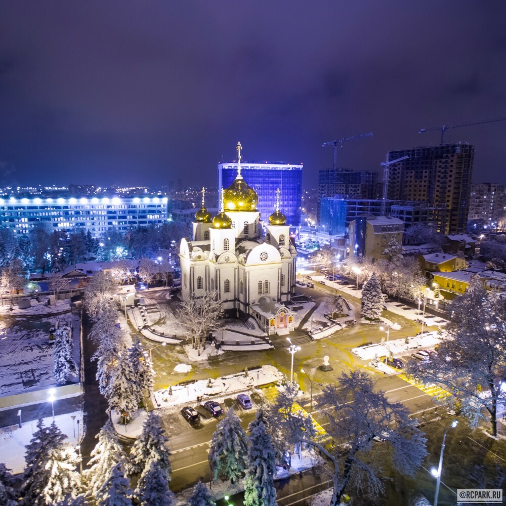 Ночной зимний Краснодар